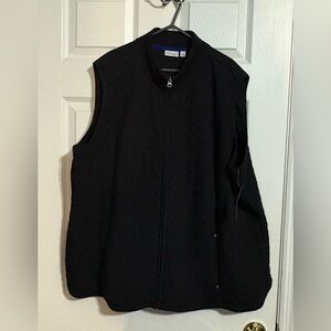 Kim Rogers Curvey Black Quilted Vest - 3X NWT
